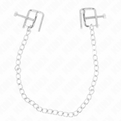KINK - PINZAS PARA PEZONES COMPRESORA TORNILLO DE BANCO CON CADENA 30 CM