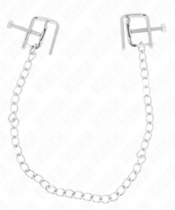 KINK - PINZAS PARA PEZONES COMPRESORA TORNILLO DE BANCO CON CADENA 30 CM