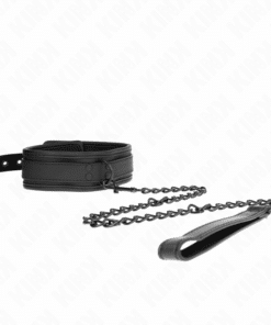 KINK - COLLAR CON CORREA 78 CM BONDAGE DE NEOPRENO MODELO 1 AJUSTABLE 37.5 X 49.5 CM