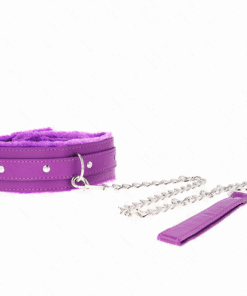 KINK - COLLAR CON CORREA 65 CM CON RESTRICCIONES MORADO AJUSTABLE 36-42 CM X 5.5 CM