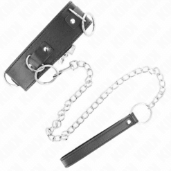 KINK - COLLAR CON CORREA 65 CM 3 ANILLOS MODELO 2 AJUSTABLE 36-43 CM X 5 CM - piKanteo | Despierta tu lado más piKante
