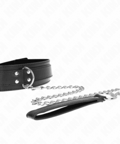 KINK - COLLAR CON CORREA 65 CM HEBILLAS PLATEADAS AJUSTABLE 33-46 CM X 5.5 CM