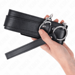 KINK - COLLAR CON CORREA 65 CM HEBILLAS PLATEADAS AJUSTABLE 33-46 CM X 5.5 CM - piKanteo | Despierta tu lado más piKante