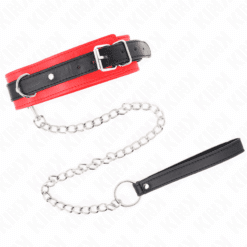 KINK - COLLAR CON CORREA 65 CM MODELO BÁSICO MODELO 3 ROJO 53 X 5 CM - piKanteo | Despierta tu lado más piKante
