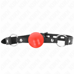 KINK - MORDAZA DE BOLA 4 CM TPE ROJO 60 x 2 CM - piKanteo | Despierta tu lado más piKante