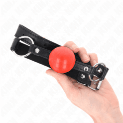 KINK - MORDAZA DE BOLA 4 CM TPE ROJO 60 x 2 CM - piKanteo | Despierta tu lado más piKante