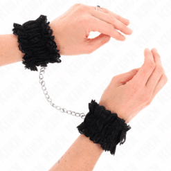 Alternative view of KINK - MUÑEQUERAS ELÁSTICAS DE ENCAJE NEGRO
