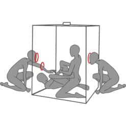 SECRET DOME - KINK CLUB CABINA SCANDALE NEGRO & ROJO - piKanteo | Despierta tu lado más piKante