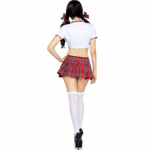 LEG AVENUE - DISFRAZ MISS COLEGIALA CLÁSICO ROJO/BLANCO M/L - Imagen 6