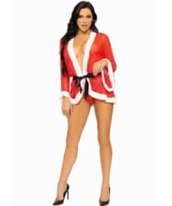 LEG AVENUE - DISFRAZ PICARDÍAS NAVIDEÑO SEXY SANTA ROJO M/L