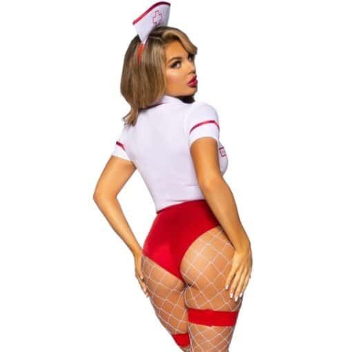 LEG AVENUE - DISFRAZ ENFERMERA SEXY ROJO/BLANCO S - Imagen 4