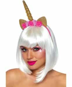 LEG AVENUE - DIADEMA DE UNICORNIO CON FLORES DORADO