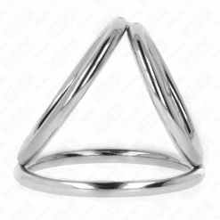KINK - ANILLO PENE TRIPLE METAL CROMADO 3.2 CM A 4.5 CM - piKanteo | Despierta tu lado más piKante