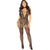 LEG AVENUE - BODYSTOCKING CROTCHLESS DE REJILLA NEGRO TALLA ÚNICA - piKanteo | Despierta tu lado más piKante
