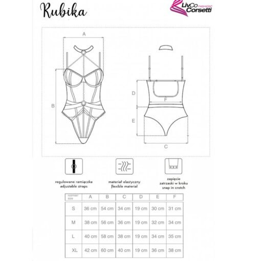 LIVCO CORSETTI FASHION - RUBIKA LC XG079 BODY CON GARGANTILLA NEGRO M - Imagen 4
