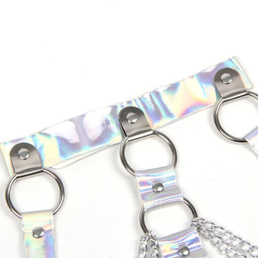 SUBBLIME - 953737 ARNÉS DE PECHO CON ANILLOS Y CADENAS PLATA TALLA ÚNICA - Imagen 9