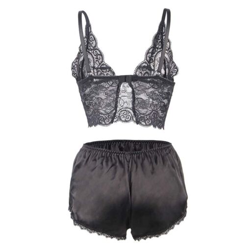 SUBBLIME - 953928 SET 3 PIEZAS ENCAJE Y SATEN NEGRO L/XL - Imagen 6