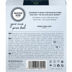 MISTER SIZE - PRESERVATIVOS TALLA XS 47 MM (3 UNIDADES) - piKanteo | Despierta tu lado más piKante