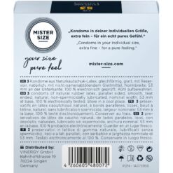 MISTER SIZE - PRESERVATIVOS TALLA M 53 MM (3 UNIDADES) - piKanteo | Despierta tu lado más piKante