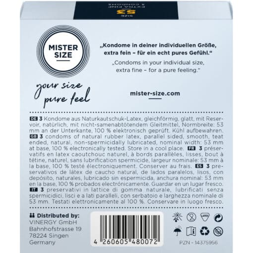 MISTER SIZE - PRESERVATIVOS TALLA M 53 MM (3 UNIDADES) - Imagen 3