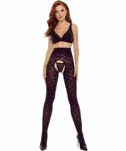 PASSION - TIOPEN 025 MEDIAS CROTCHLESS NEGRO 3/4 40 DEN