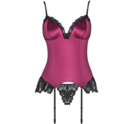 LIVCO CORSETTI FASHION - AGRAFENA CF 90436 CORSET + TANGA BURDEOS S/M - piKanteo | Despierta tu lado más piKante