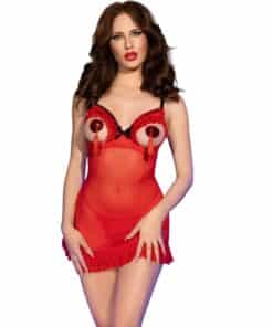 CHILIROSE - CR 4832 BABYDOLL ROJO L/XL