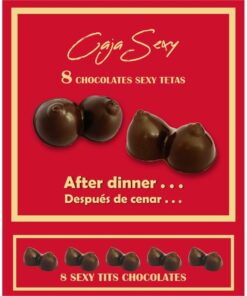 DIABLO PICANTE - CAJA 8 CHOCOLATINAS FORMA DE PECHOS