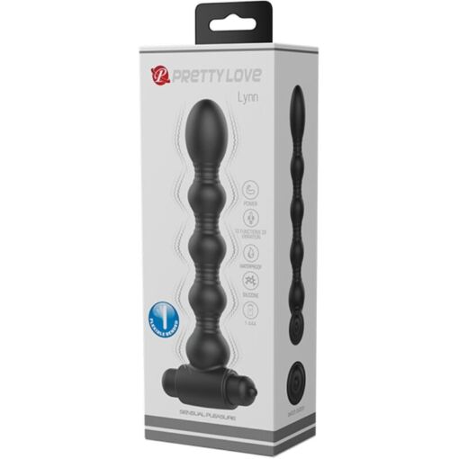 PRETTY LOVE - LYNN PLUG ANAL SILICONA 10 VIBRACIONES NEGRO - Imagen 6