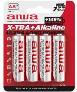 AIWA - X-TRA ALKALINE PILA ALCALINA AA LR6 BLISTER*4