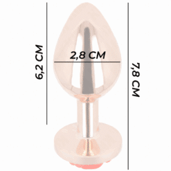 KINK - PLUG ANAL ORO ROSADO ROSA ROJA S - piKanteo | Despierta tu lado más piKante