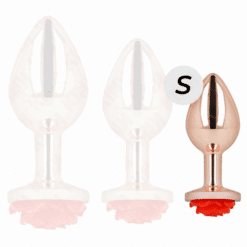KINK - PLUG ANAL ORO ROSADO ROSA ROJA S - piKanteo | Despierta tu lado más piKante