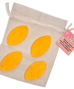 DIABLO PICANTE - 4 MINI JABONES FORMA VAGINA AMARILLO