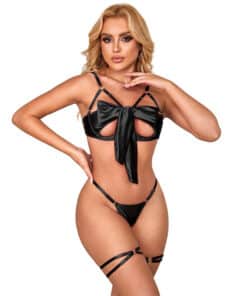 SUBBLIME - 955205 SET SUJETADOR CON LAZO NEGRO AJUSTABLE L/XL