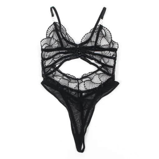 SUBBLIME - 955229 BODY TRANSPARENTE CON ENCAJE HUECO NEGRO L/XL - Imagen 6