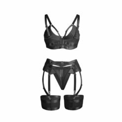 SUBBLIME - 955243 SET SUJETADOR CON LIGUERO BONDAGE NEGRO L/XL - piKanteo | Despierta tu lado más piKante