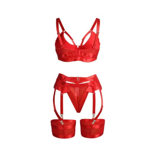 SUBBLIME - 955250 SET SUJETADOR CON LIGUERO BONDAGE ROJO S/M - Imagen 6