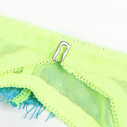 SUBBLIME - 955311 SET SUJETADOR CON ENCAJE Y LIGUEROS VERDE Y AZUL S/M - Imagen 10