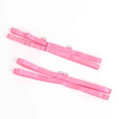 SUBBLIME - 955359 SET SUJETADOR CON ENCAJE Y LIGUEROS ROSA Y MORADO S/M - piKanteo | Despierta tu lado más piKante