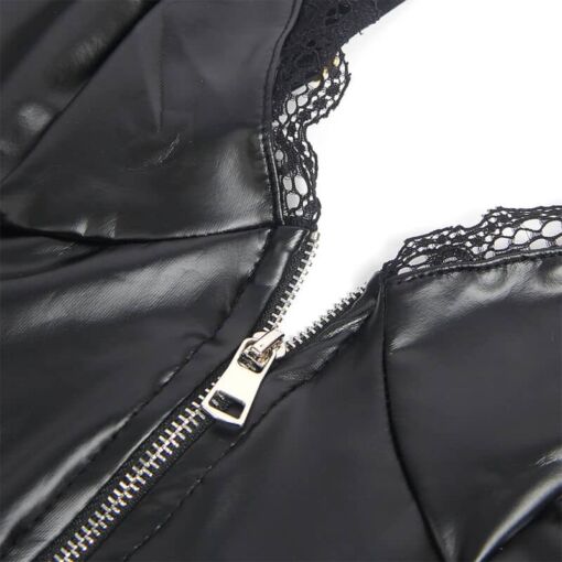 SUBBLIME - 955465 BODY CON CREMALLERA DE CUERO NEGRO L/XL - Imagen 7