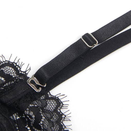 SUBBLIME - 955496 BODY DE ENCAJE CON LAZOS Y LIGAS NEGRO S/M - Imagen 8