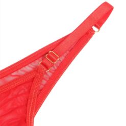 SUBBLIME - 955519 CONJUNTO SUJETADOR CON CADENAS Y CORAZÓN DE MALLA ROJO S/M - piKanteo | Despierta tu lado más piKante
