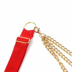SUBBLIME - 955519 CONJUNTO SUJETADOR CON CADENAS Y CORAZÓN DE MALLA ROJO S/M - piKanteo | Despierta tu lado más piKante