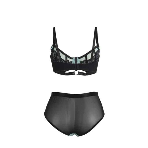 SUBBLIME - 955564 CONJUNTO SUJETADOR CON CREMALLERA DE MALLA DE CHAROL VERDE L/XL - Imagen 6
