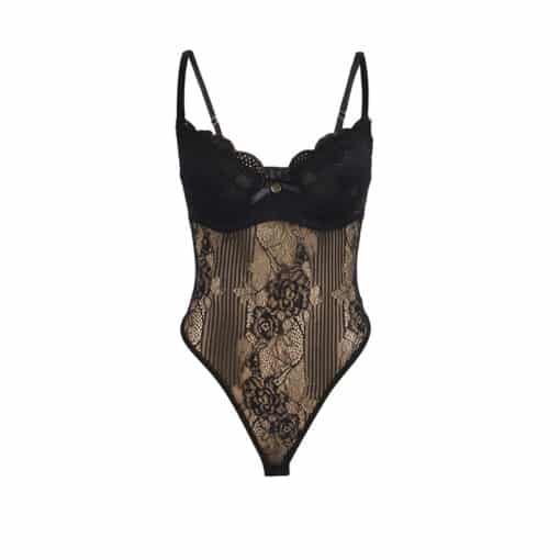 SUBBLIME - 955625 BODY DE ENCAJE CON CIERRE INFERIOR NEGRO L/XL - Imagen 4