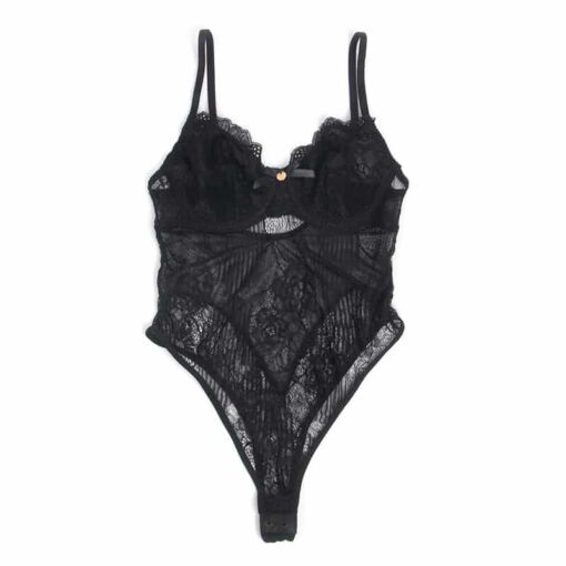 SUBBLIME - 955618 BODY DE ENCAJE CON CIERRE INFERIOR NEGRO S/M - Imagen 6