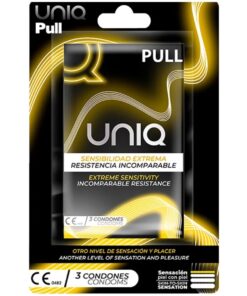 UNIQ - PULL PRESERVATIVOS CON TIRAS SIN LÁTEX 3 UNIDADES