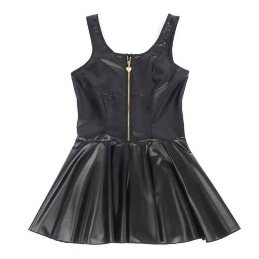 SUBBLIME - 957674 VESTIDO DE CUERO CON CREMALLERA DE CORAZÓN NEGRO L/XL - Imagen 5