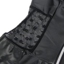 SUBBLIME - 957711 VESTIDO DE CUERO CON CREMALLERA Y ENCAJE NEGRO L/XL - piKanteo | Despierta tu lado más piKante