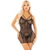 LEG AVENUE - MINI VESTIDO CON ENCAJE DE CORAZONES NEGRO - piKanteo | Despierta tu lado más piKante